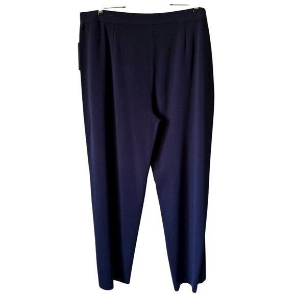 Misook Knit Pant 3X New Straight Leg Indigo Wrinkle Resistant Stretch Comfort - Picture 2 of 13